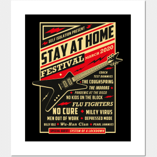 Quarantine Social Distancing Stay Home Festival 2020 Posters and Art
